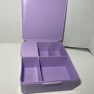 POTTERY BARN KIDS Bento Lunch Box Container Storage Lilac Color EUC